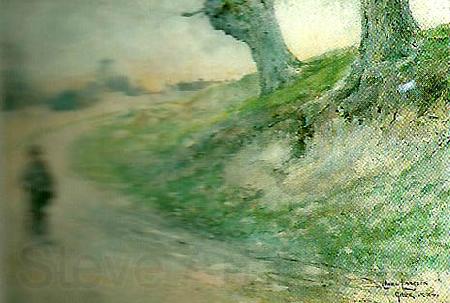 Carl Larsson vagen till grez France oil painting art